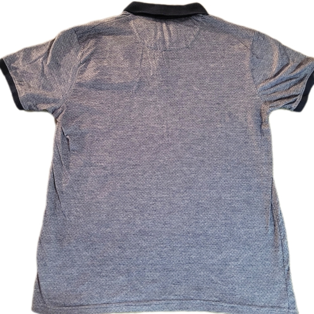 Denim & Flower / Men's Front Pocket Polo Shirt / M / Gray - Picture 6 of 7